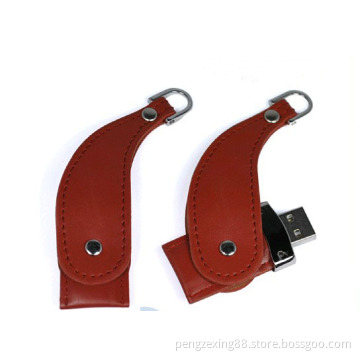 Crescent Moon Shape Leather USB Drive